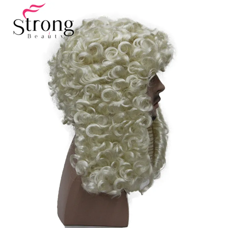 StrongBeauty парик судье барокко дворянин кудри история черный блонд G кудри история синтетические парики