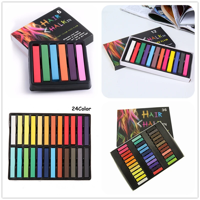 Мягкие Мелки краска для волос Окрашивание Мел временные Тушь ресниц