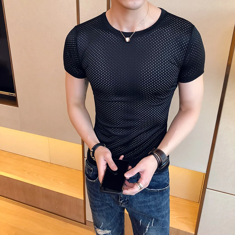 Футболка с вырезами лидер продаж длинным рукавом Xia в английском стиле сетчатая