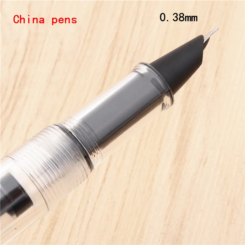 0.38mm-pen Jinhao 990 прозрачная белая английская каллиграфия Duckbill параллельная художественная ручка цветок тело плоский перо Тибетский арабский авторучка - Цвет: 0.38mm-pen