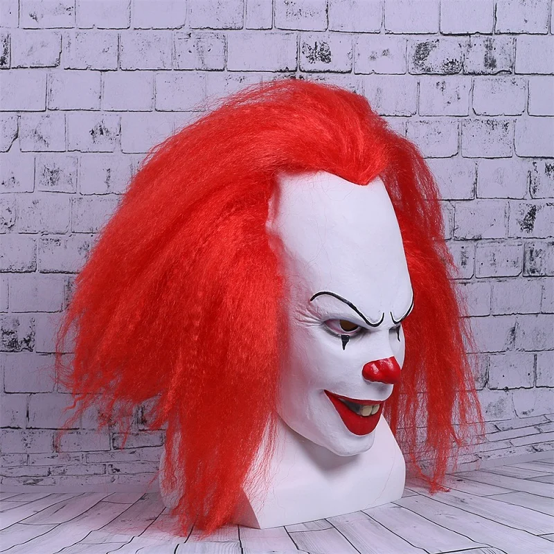Маска из фильма Stephen King's It маска Pennywise маски для косплея красные волосы клоун