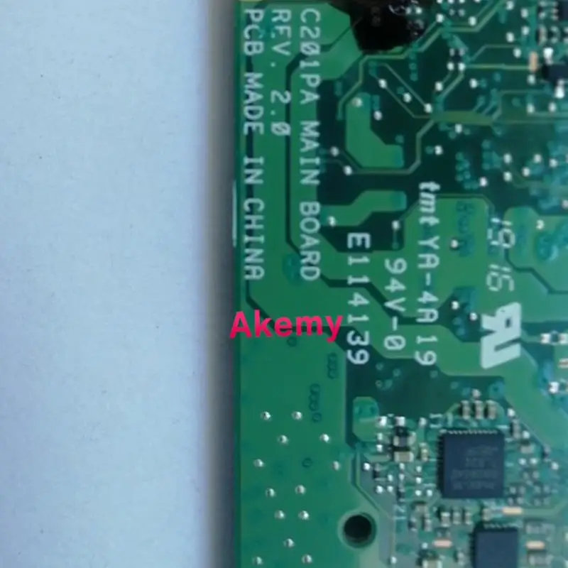 

AK C201PA Laptop motherboard For Asus C201PA C201P C201 Test original mainboard 4G RAM RK3288C
