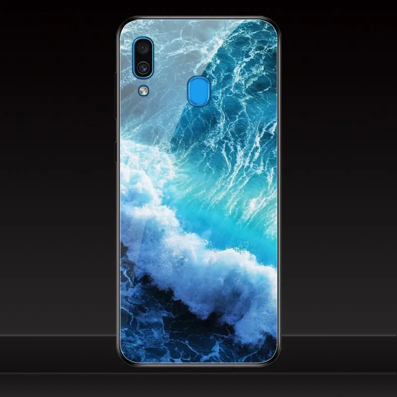 E09 Geruide телефона с цветным рисунком для samsung Galaxy S10 плюс S10e M10 M20 A8S A10 A20 A30 A40 A50 A70 чехол закаленное Стекло крышка чехол - Цвет: E09
