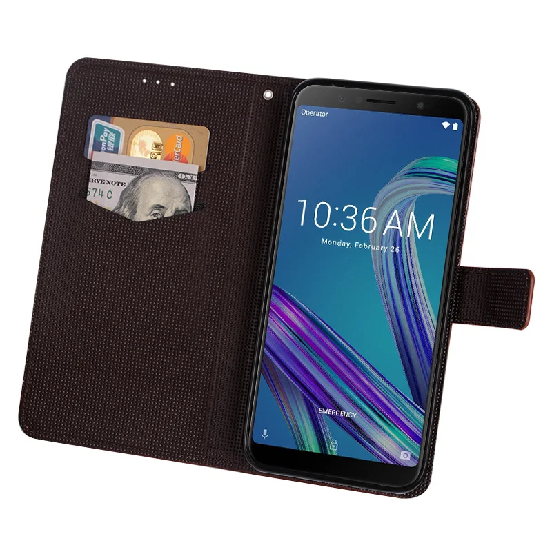 Чехол для Asus ZB601KL Роскошный кожаный флип чехол Zenfone Max Pro M1 защитный телефона