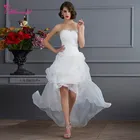 Простое свадебное платье alexzдра из белой органзы высокой посадки, индивидуальный пошив 2019, свадебные платья, свадебные платья для невесты
