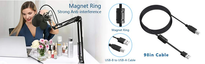 MAONO USB конденсаторный микрофон комплект профессиональный Подкаст Студийный микрофон Play& Plug Mic для ПК караоке YouTube игровая запись
