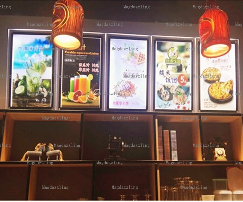 A2 тонкая акриловая бескаркасная Светодиодная доска для меню вывески ресторанов