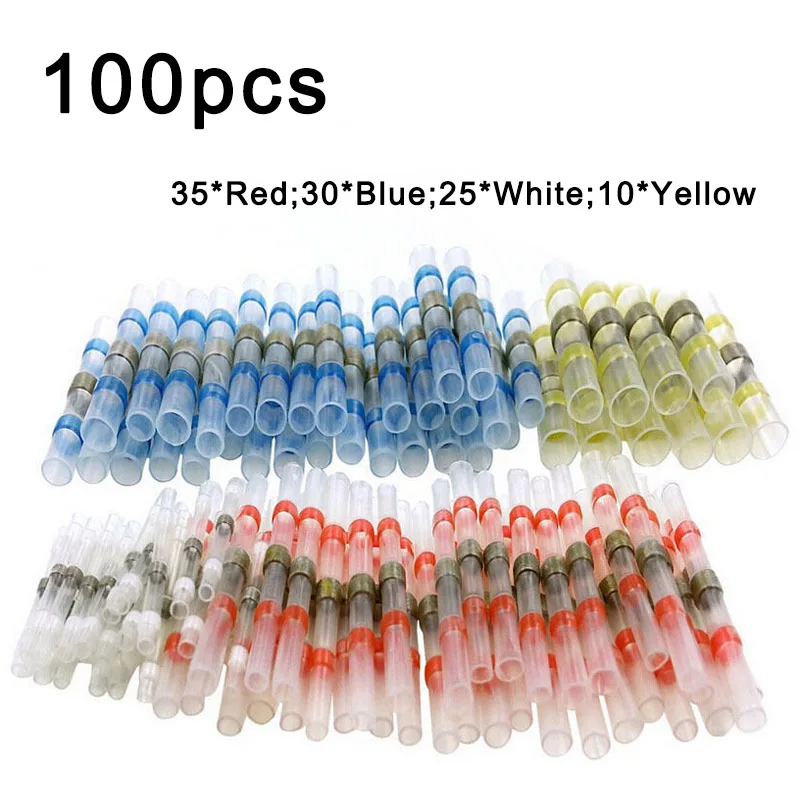 100 шт. Новый припой рукав термоусадочная Стыковая проволока соединитель