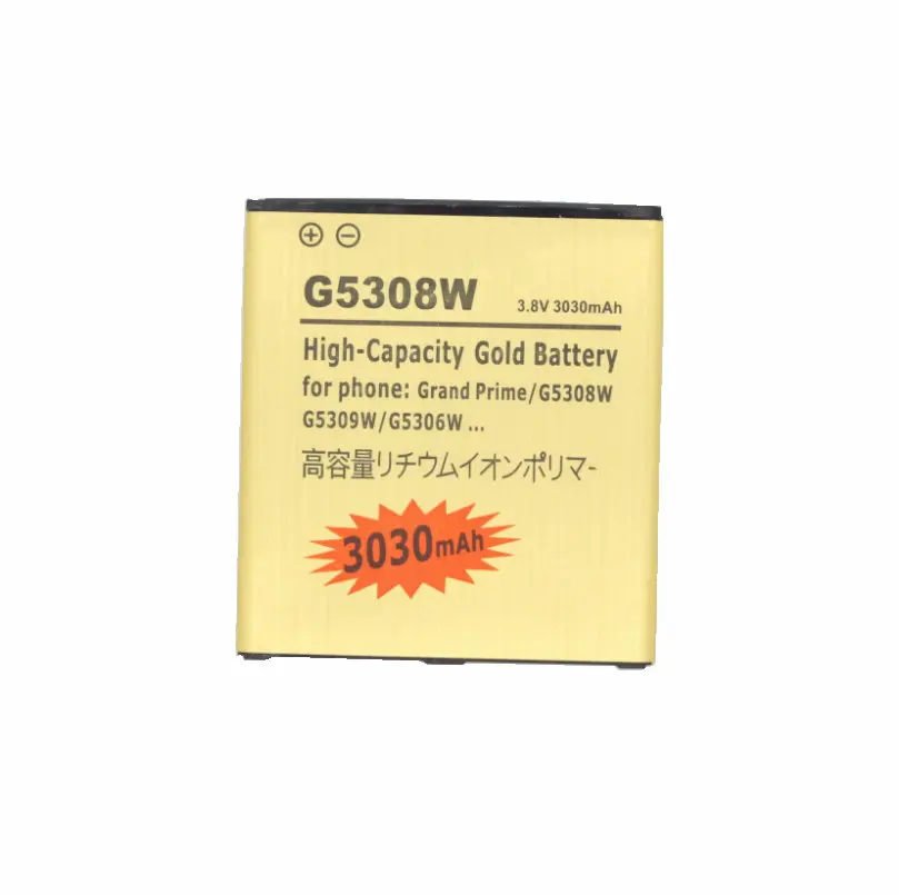 Ciszean 2x3030 mAh запасная батарея золотого цвета для Samsung Galaxy Grand Prime G530F G531F G5308W J5 (2015) J500F