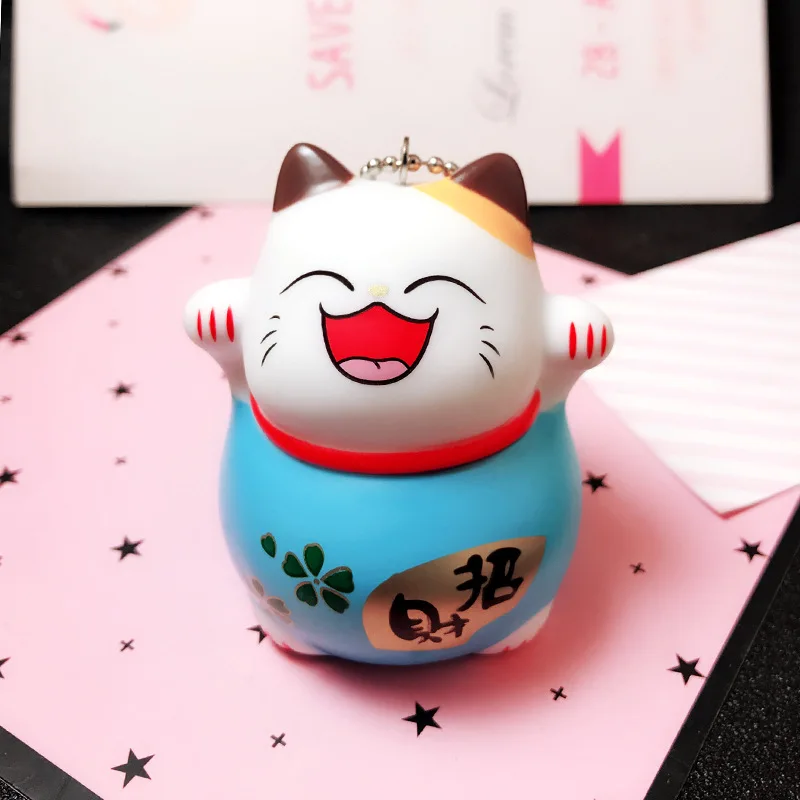 Милый Кот Фортуны Фигурки игрушки брелок аниме мультфильм счастливые кошки Неко