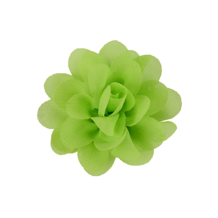 2apple green " 20 шт./лот цветы из шифона повязка на голову" сделай сам "заколки для волос ручной работы одежда шапки обувь аксессуары для волос - Цвет: 2apple green