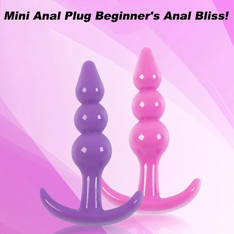 Mini Anal beads Plug juguetes sexuales Beginner's Bliss!Soft TPR Butt plug for Men Women Sex Toys Erotic products | Красота и