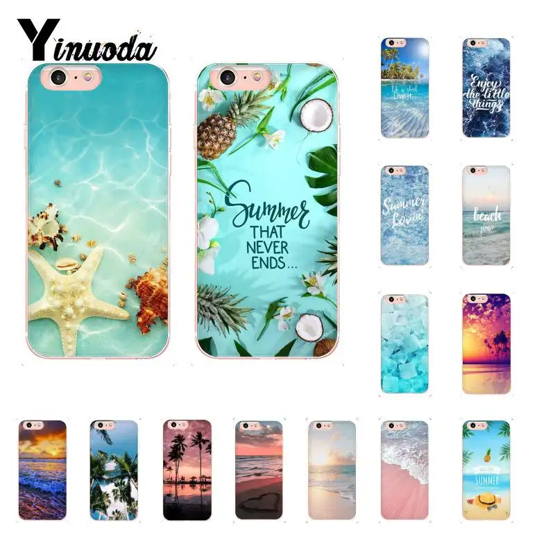 Чехол Yinuoda для телефона с изображением летних пляжей мягкий чехол iPhone5 5S 6 7 7plus 8 8Plus