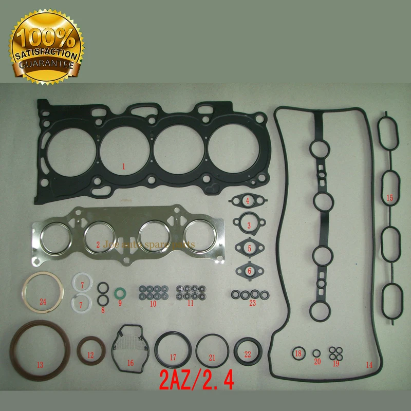 Полный комплект прокладок двигателя 2AZ 2azfe для TOYOTA CAMRY RAV4 SOLARA AVENSIS VERSO PREVIA ACR50 2.4lL 16 В
