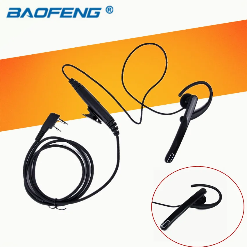 Наушники 2 pin bar с микрофоном наушники ptt для kenwood baofeng walkie talkie uv 5r 777 888 s hyt puxing Новое