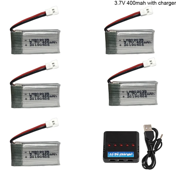 Цвет: желтый 3,7 V 400mAh 802035 Lipo батарея и 4 в 1 зарядное устройство Коробка Набор для H107 H31 KY101 E33C E33 U816A V252 H6C RC Квадрокоптер Дрон - Цвет: Цвет: желтый