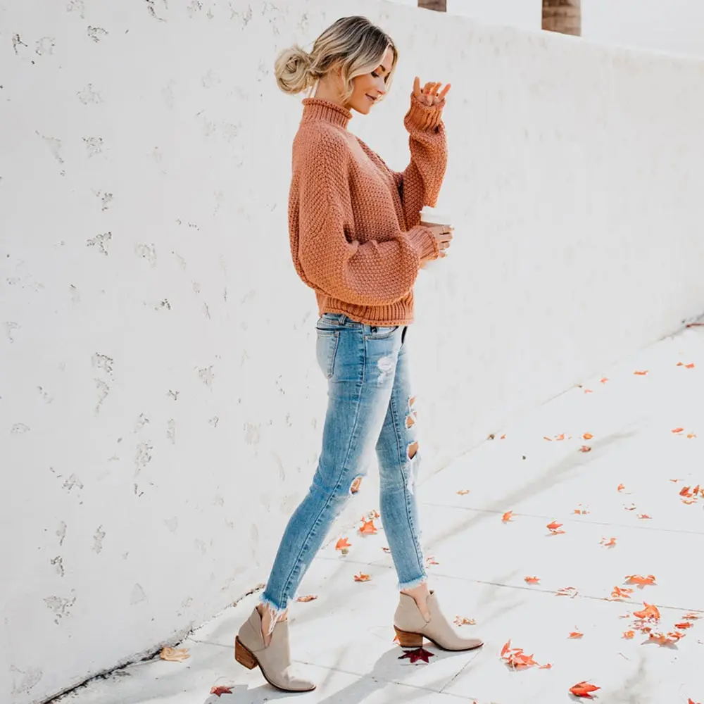 WildPinky Sweaters Women Autumn Winter Fashion Basic Pullover Female Jumpers Long Sleeve Casual Knitted Streetwear Pullovers | Женская