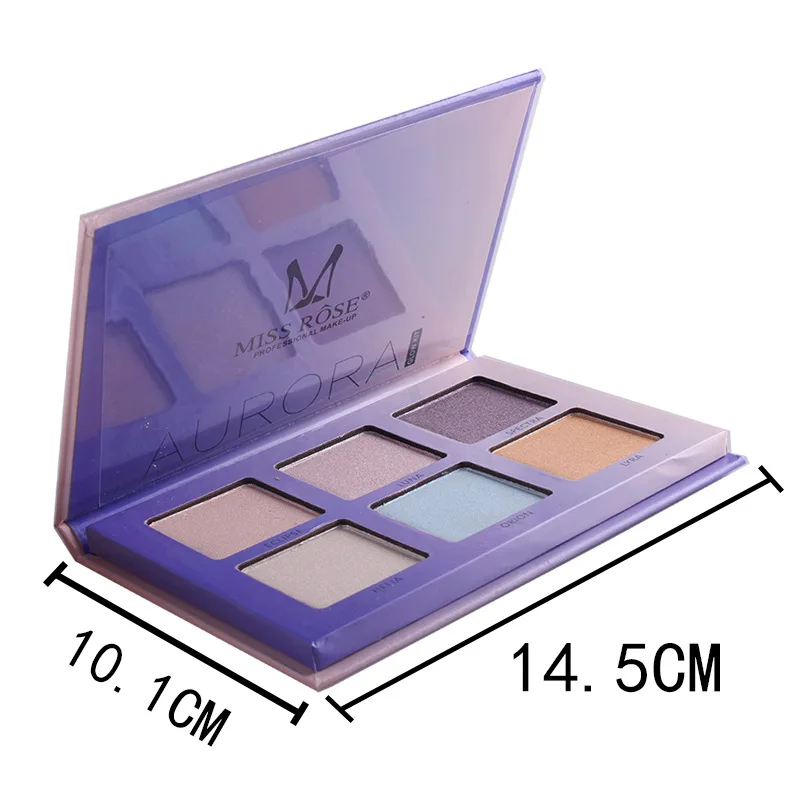 6 видов цветов для макияжа лица Мерцающая палочка подсветка Порошковая кремовая