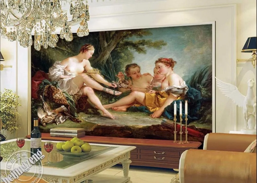 Настенные 3d обои на заказ европейская обнаженная женская картина декор для