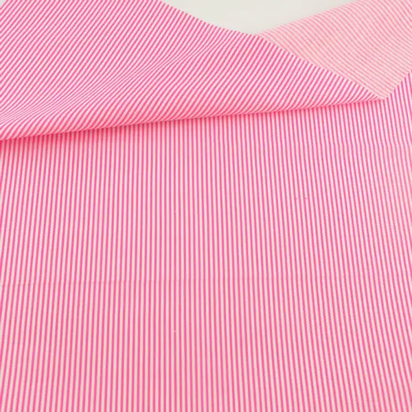 Новые поступления розовые и белые полосы дизайн хлопок ткань лоскутное одежды
