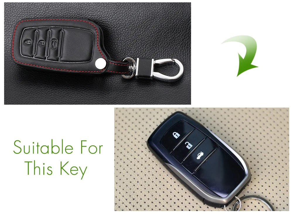 Чехол из натуральной кожи с дистанционным управлением для Toyota Camry Reiz Corolla Rav4 Crown