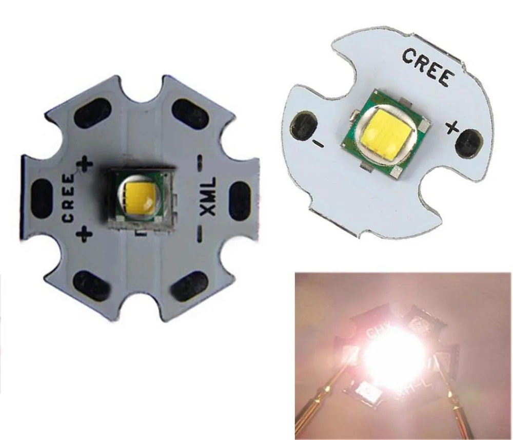 1 шт. оригинальный CREE 10 Вт XM L L2 / T6 светодиодный фонарик часть белый 6500K теплый 3000k с