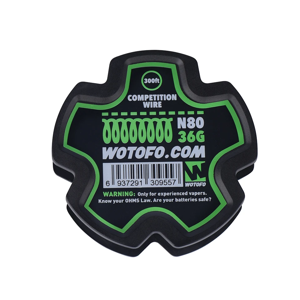 Оригинал Wotofo RDA RTA DIY катушка Ni80 соревновательная проволока 300 футов/катушка 36GA