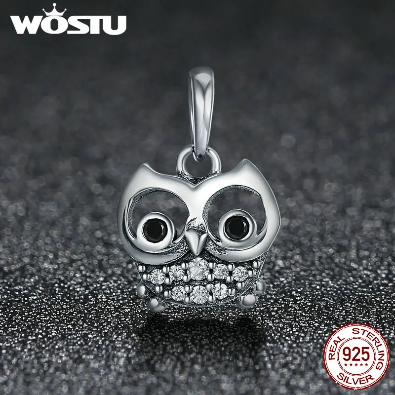 WOSTU горячая Распродажа 925 стерлингового серебра милые Подвески в виде животных