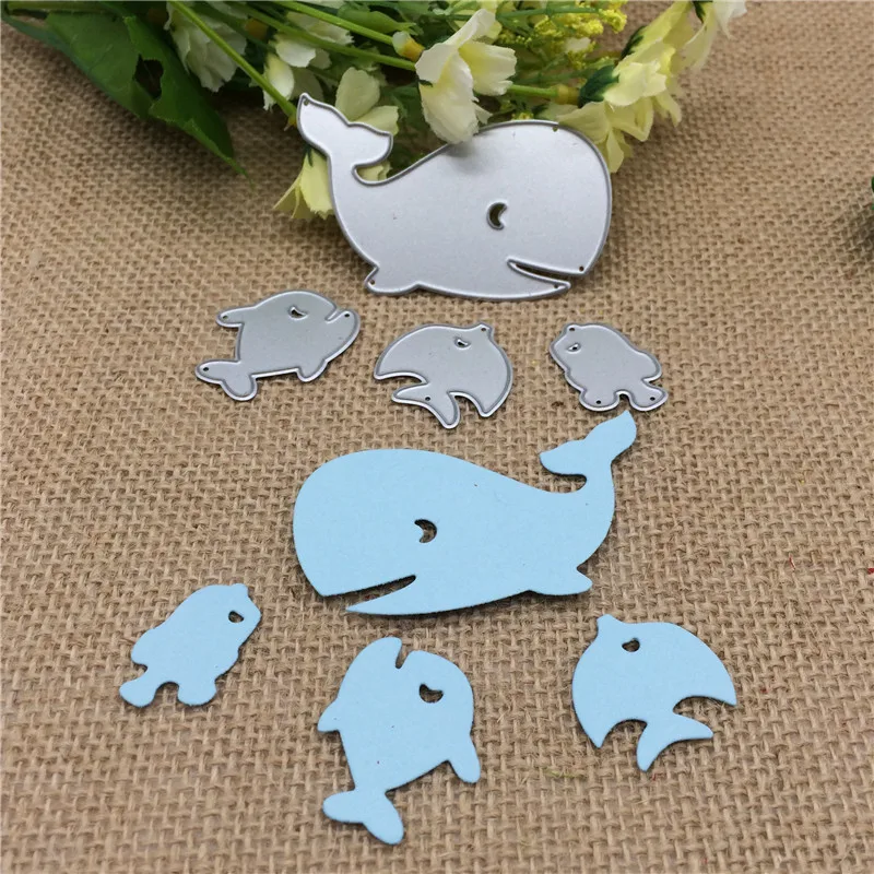 Металлические трафареты для вырезания рыбы скрапбукинга сделай