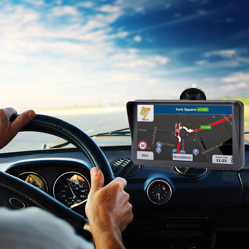 Автомобильный GPS навигатор с большим экраном 9 дюймовый конденсатор поставляется