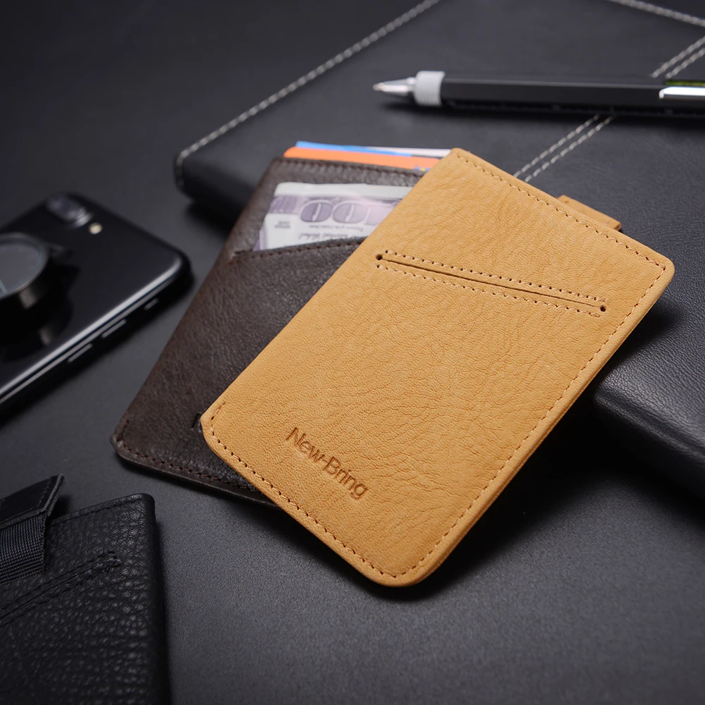 Кожаный мини-кошелек мужской держатель кошелек для карт тонкий кредитных и