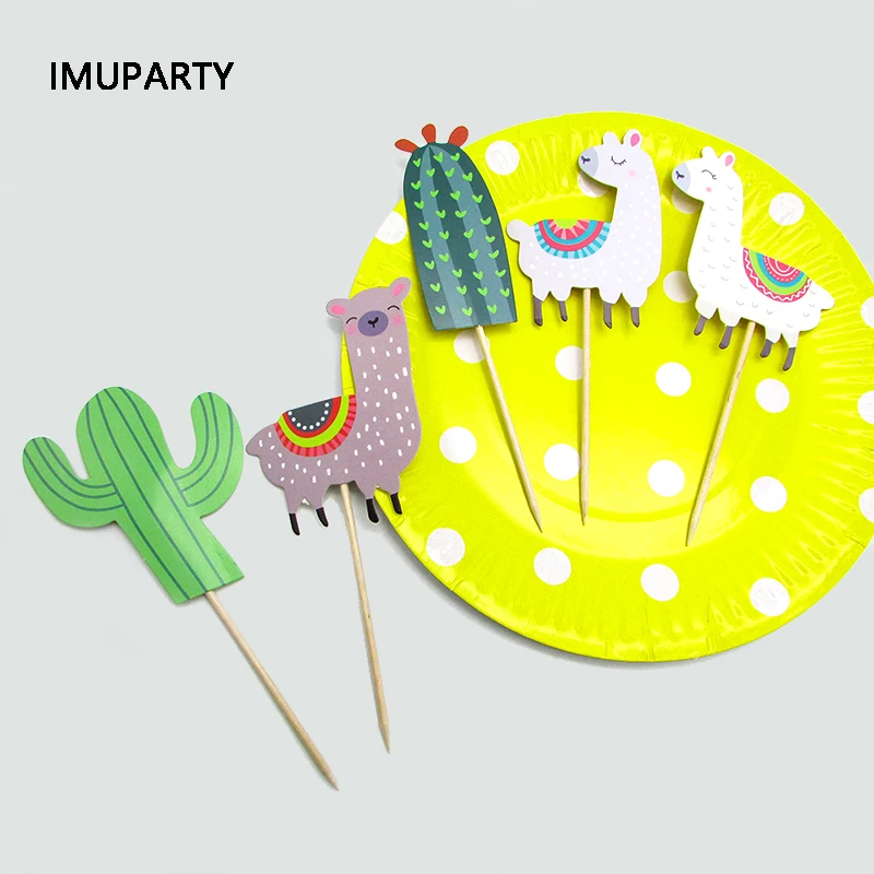 10 шт кактус Альпака торт Топпер Свадьба День рождения принадлежности украшения