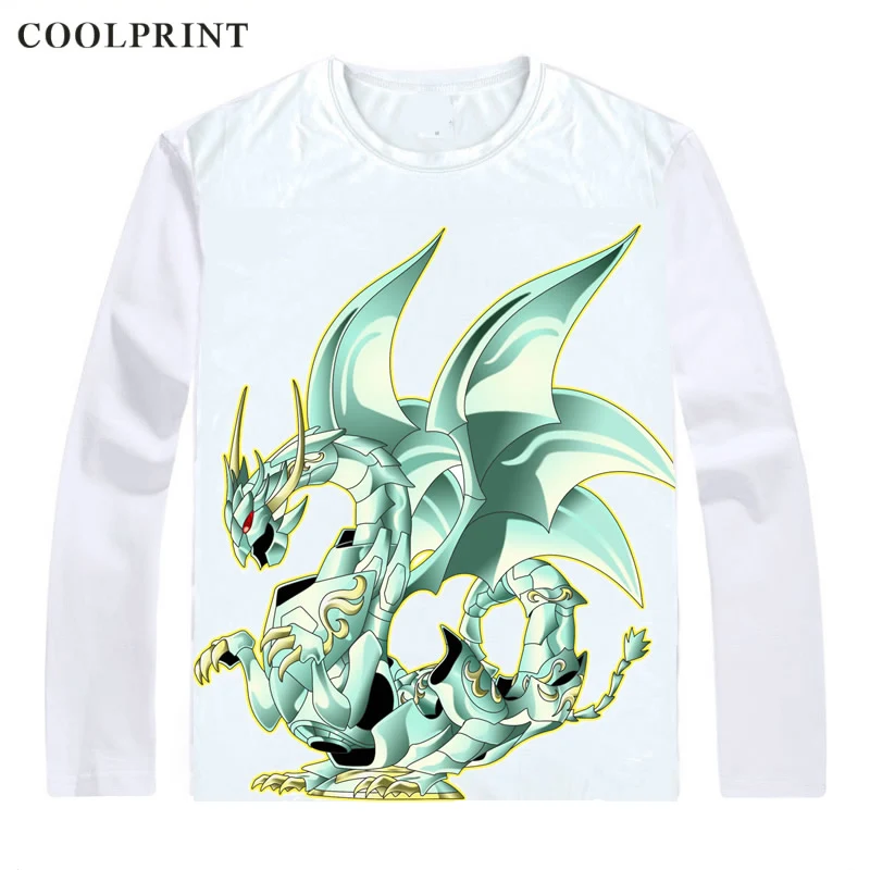 Style 13 Дракон Ширю дорагон без рубашки Yu Футболка Saint Seiya Рыцари зодиака для мужчин футболка повседневное Винтажная футболка рубашки с длинными рукавами - Цвет: Style 13