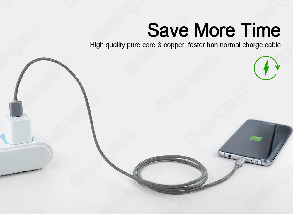 GARAS кабель usb type кабель 3A быстрое зарядное устройство/кабель для передачи данных для iphone/Micro/type C для huawei/Xiaomi/samsung USB C мобильного телефона