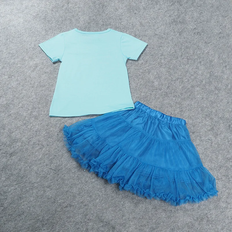 2016 Baby Boy Girl Toddler Clothes Summer Short Sleeve Letter T Shirt + Gauze Tutu Skirt Set M016220 | Детская одежда и обувь