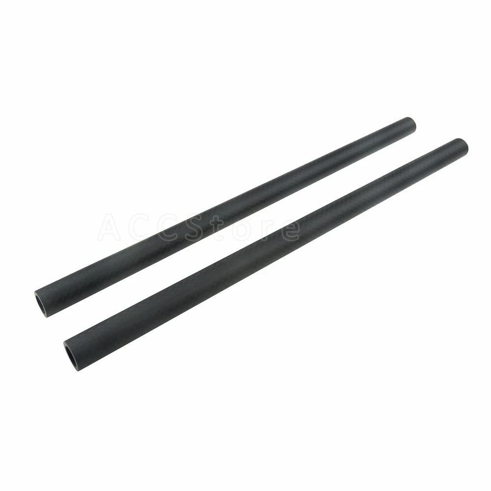 

2PCS 15mm Carbon Fiber Rods 30cm / 11.8inch Long for DSLR Camera Rig 15mm Rods System Camera Rail Rods - 207