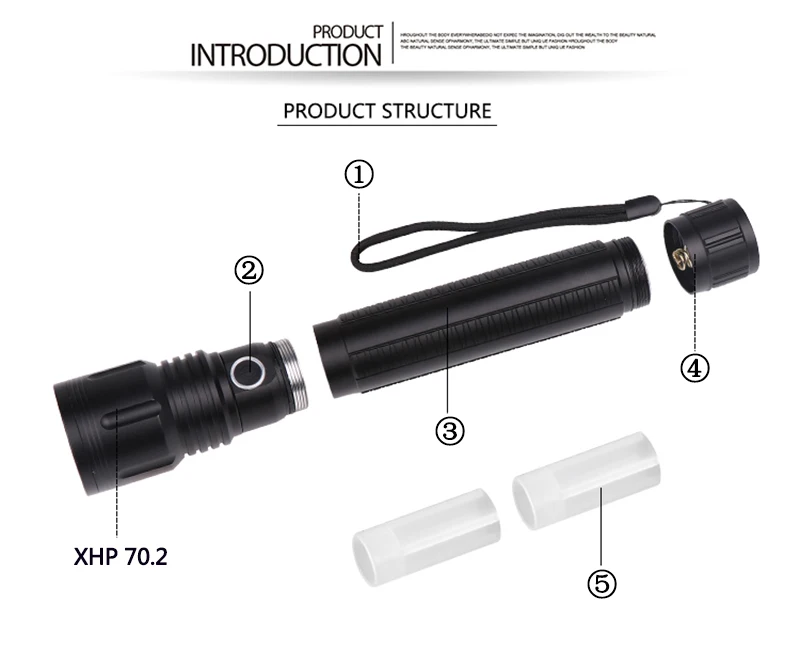 Litwod Z351446 светодиодный вспышка светильник CREE XHP70.2& XHP50 высокий мощный 50000LM тактический Водонепроницаемый фонарь светильник 18650& 26650 Фонари