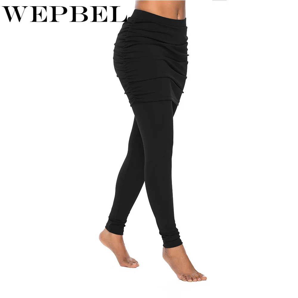 WEPBEL,, женские бандажные леггинсы, Спортивная мини-юбка, леггинсы, эластичные леггинсы для бега