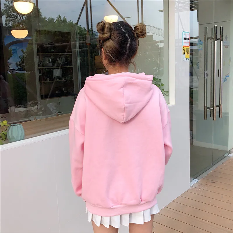 Harajuku мода плюс Velevt Для женщин толстовки милые коровье молоко коробка с клубничным принтом Свитер для девочек Повседневное свободные пуловеры