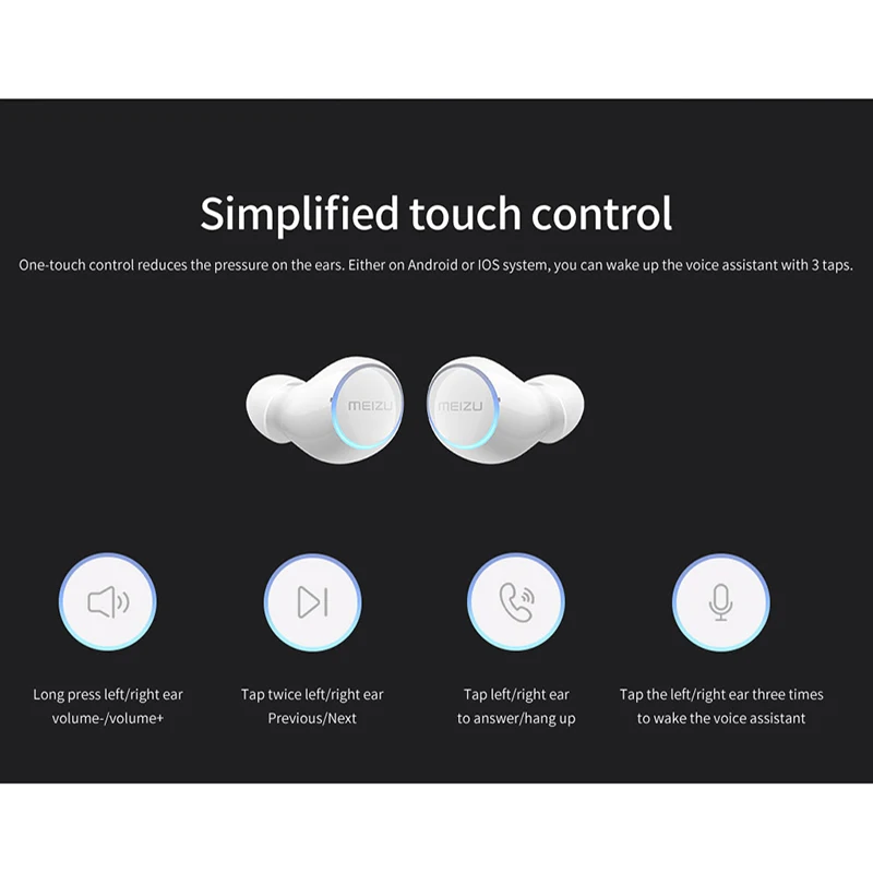 Глобальная версия Meizu POP 2 POP2 TW50S двойные настоящие беспроводные наушники Bluetooth 5 0
