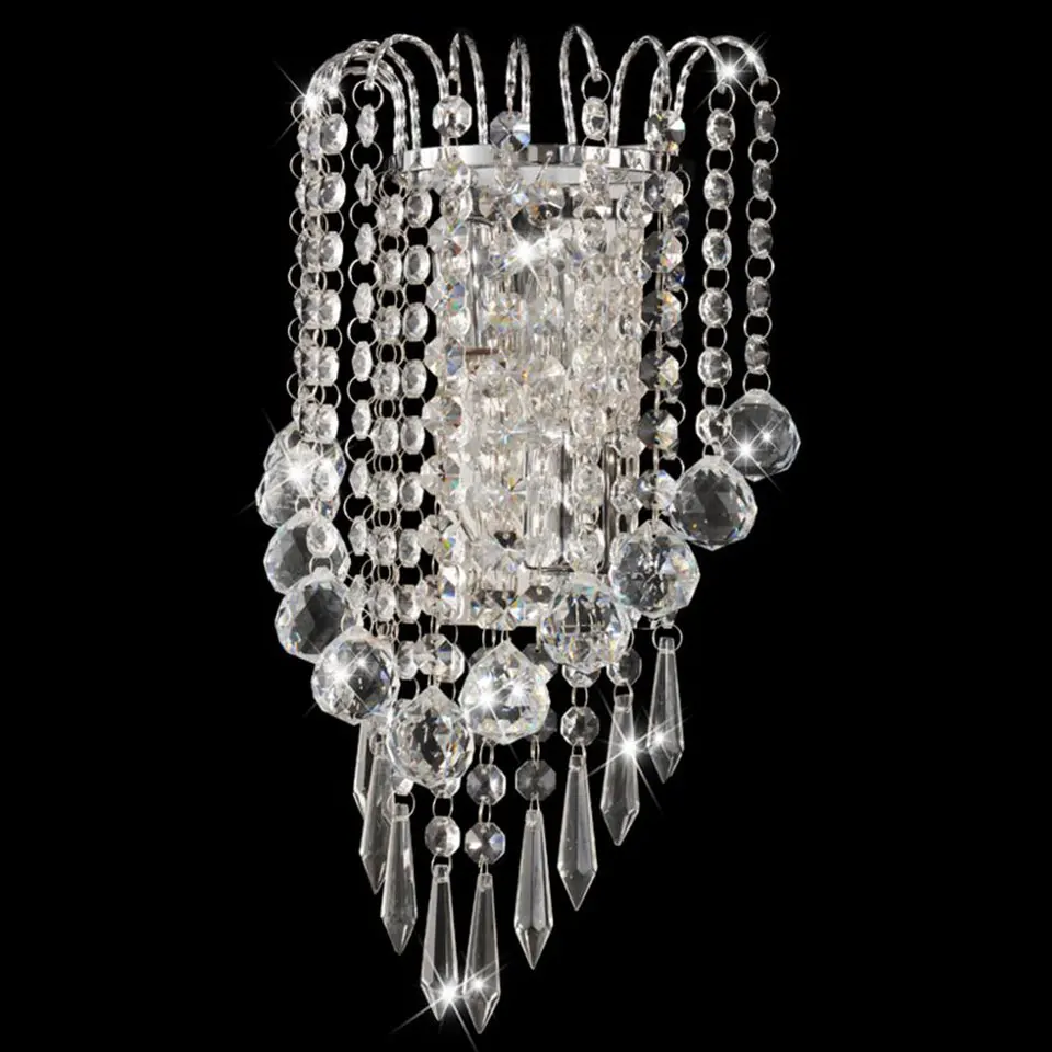 Художественная нержавеющая сталь современный светодиодный кристалл настенный