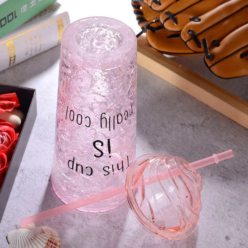 Летняя Милая чашка с двойными стенками для льда креативная охлаждающая