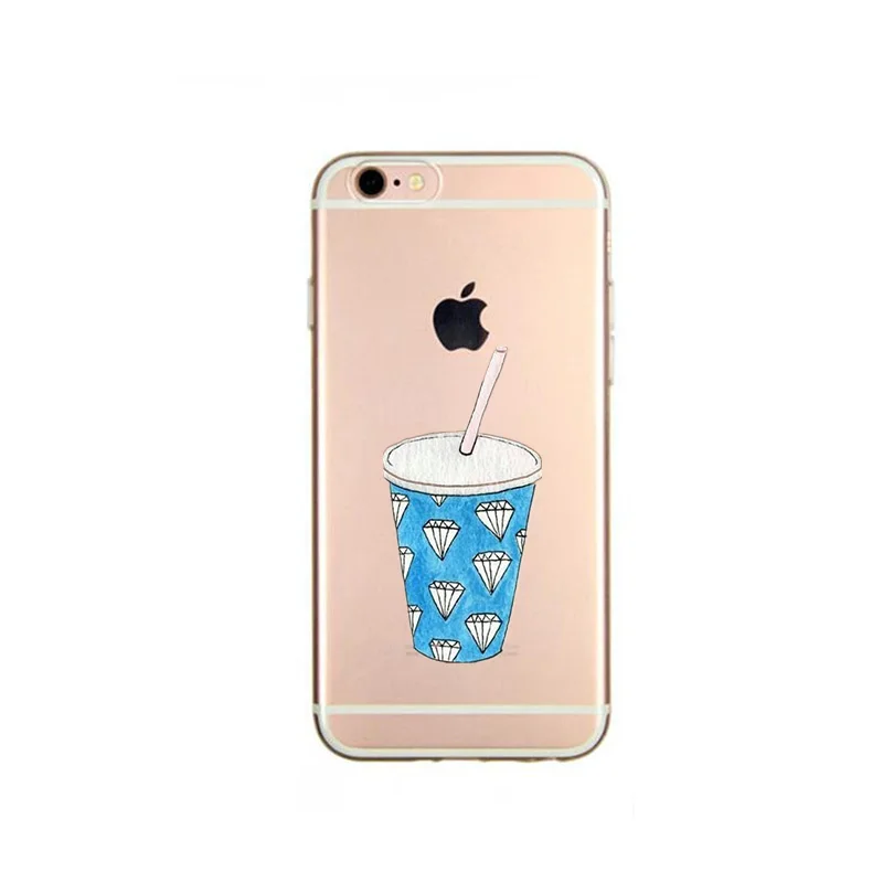 Feather Patterned For case iphone 6 X se Moon star leaves transparent tpu silicone fundas 8 plus coque 7plus 7 |