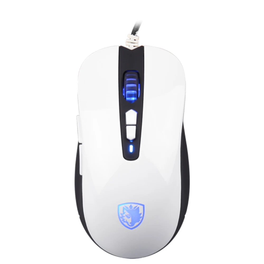 SADES S15 Musket 3000 dpi мышь Проводная 5 кнопок оптическая игровая мышь для компьютера/ПК/ноутбука черная - Цвет: Black and White