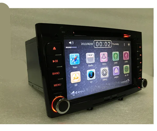Автомобильный Радио dvd gps плеер навигация для peugeot 408& 308 серый с gps RDS IPOD 3g SWC заднего вида карта 8 ГБ