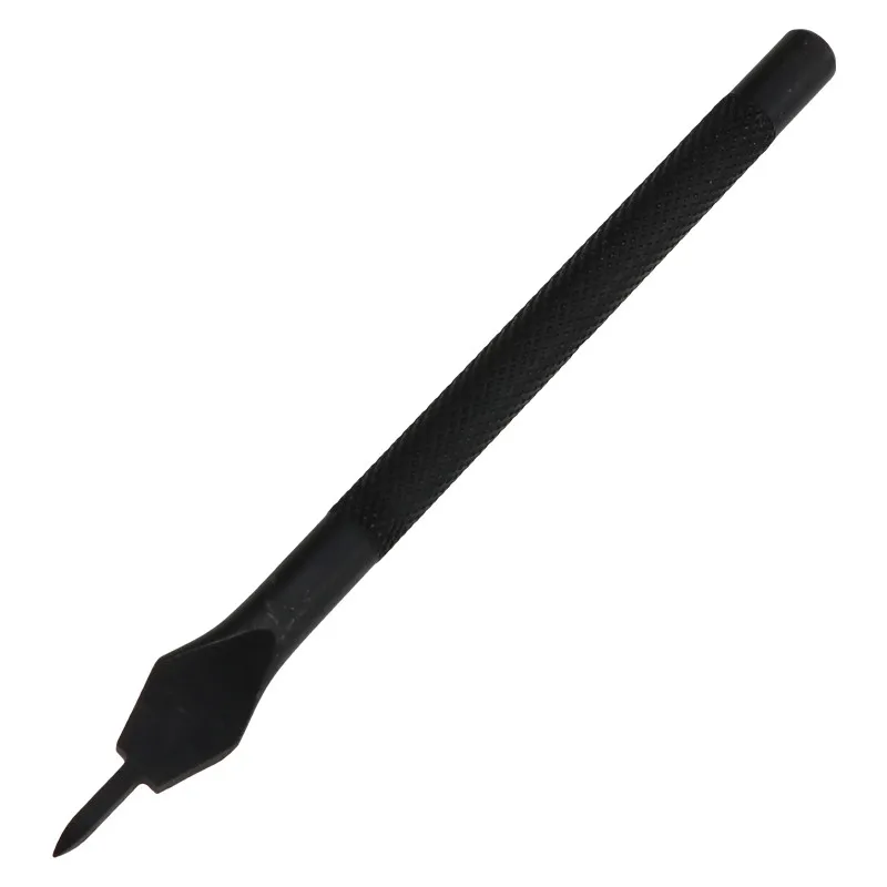 Black 1 tines 4MM 4 шт. 1+ 2+ 4+ 6 зубцов инструменты для рукоделия из кожи дыроколы для шнуровки для сшивания рабочее долото ручной работы швейный кожаный инструмент 4 мм - Цвет: Black 1 tines 4MM