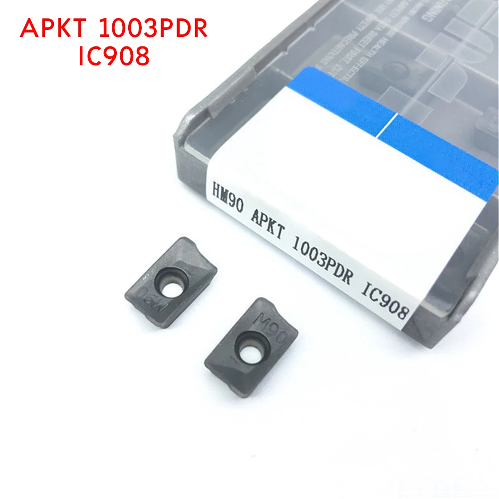 20PCS HM90 APKT 1003PDR IC908 Turning Tools Carbide insert APKT1003 Lathe cutter Tool Tokarnyy turning milling tool | Инструменты