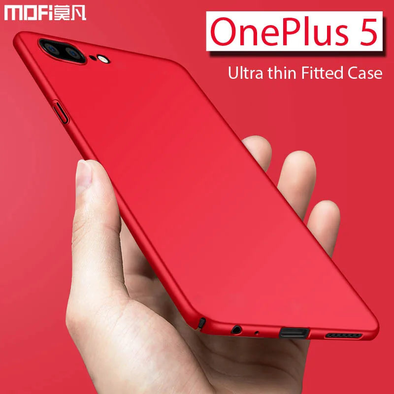 Oneplus 5 Чехол oneplus 5 чехол задняя крышка mofi детская кожа мягкая гладкая Капа coque тонкий funda Черный Защитный чехол oneplus 5