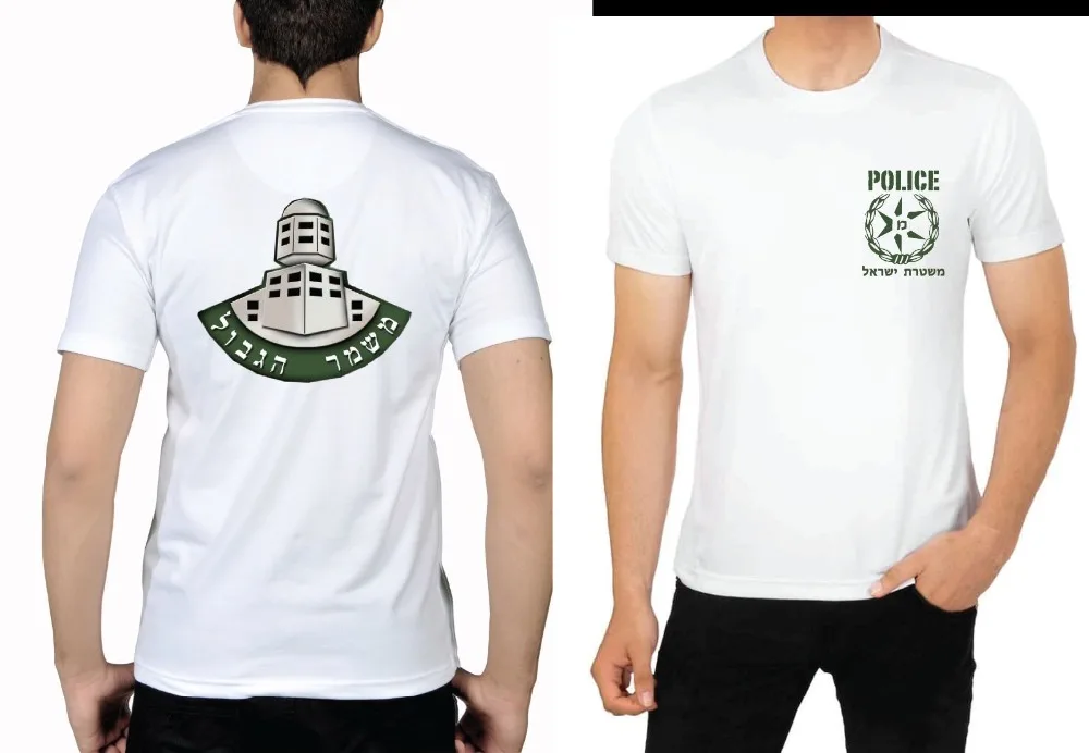 

2019 New 100% Cotton T-Shirts Men Israel POLICE T Shirt Short Sleeve White SHIRTS Policemen Border Police Casual Men Tees