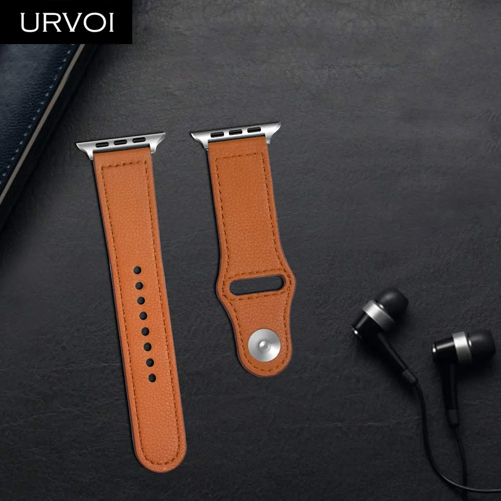 URVOI Swift кожаный ремешок для apple watch series 4 3 2 ремни для iwatch 4 Классическая Пряжка ручной работы запястье 38 42 40 44 мм
